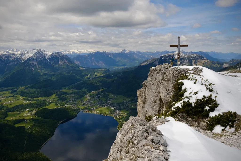 Uitzicht over het Ausseerland in het Salzkammergut vanaf de Trisselwand